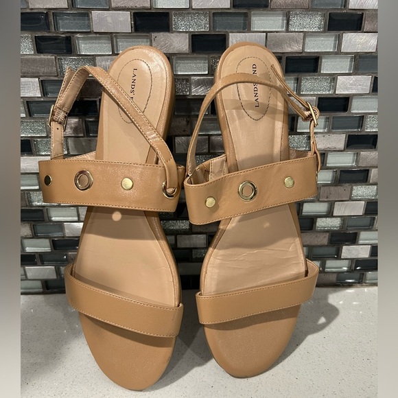 LANDS END women beige strap sandals/size 9 - Picture 3 of 10